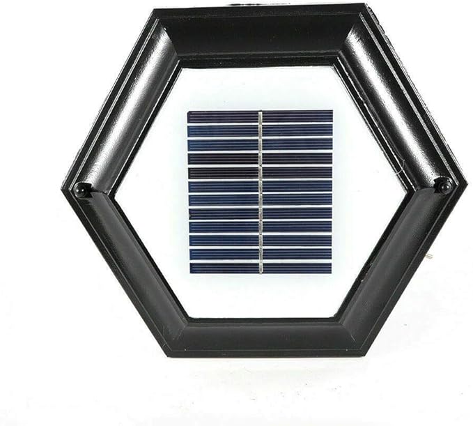 TBVECHI Solar Powered Outdoor Pillar Light Solar Landscape Pathway LED Lights Solar Post Light Waterproof Lantern Lamp for Fence Deck (Black)