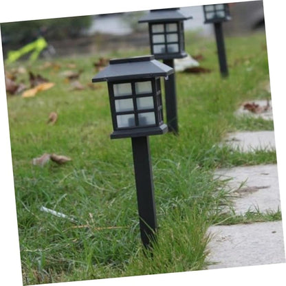 ARTIBETTER 5pcs Solar-Powered Pathway Lights Outdoor Solar Spike Lights for Walkway Lawn Driveway Warm