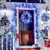 JMEXSUSS 66ft 200 LED Blue and White Christmas Lights, String Light Plug in