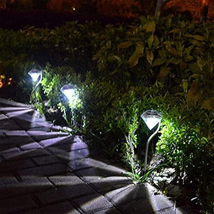 Ulalaza 4Pcs Solar Landscape Light Outdoot Stake Lights for Lawn Walkway Driveway Outdoor Yard Garden(Warm White)