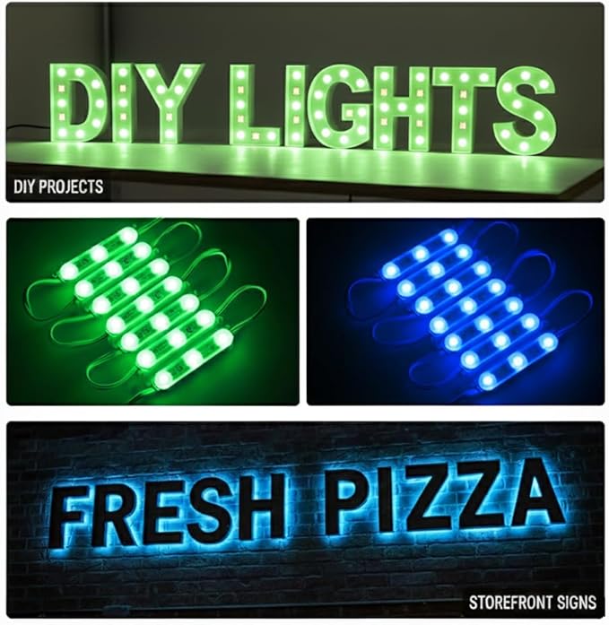 50Pack Green LED Module Replacement Lights for Inflatables, IP68 Waterproof 12V Low - Outdoor Security Flood Light | Lumora
