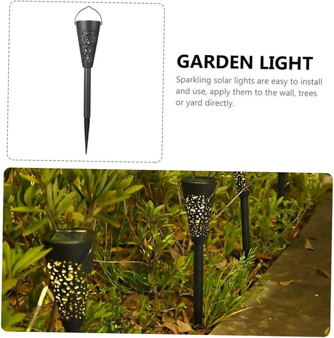 Solar Garden Path Lights Waterproof Outdoor Yard Lawn Lamps with Warm Light for Patio and Landscape Lighting