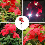 Mobestech 2Pcs Christmas Garden Solar Lights Outdoor Solar Poinsettia Yard Stake Floor Ground Insert Light Holiday | Lumora
