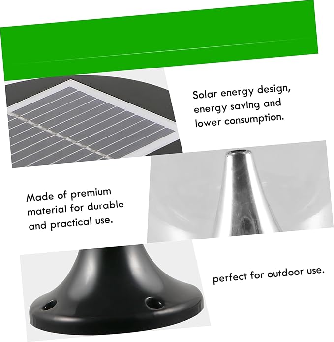 Veemoon LED Solar Garden Light Round Outdoor Lawn Landscape Lamp Weather Resistant for Patio Pathway Decor