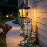 Solar Garden Owl Statue Lights,Large Owl Figure with Solar Lights Lantern,for Outdoor Landscapes, Courtyards | Lumora