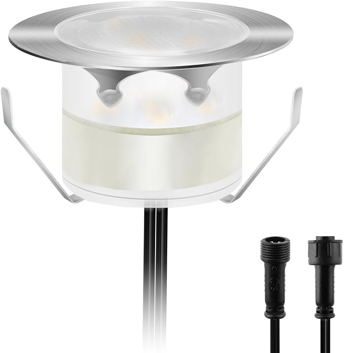 1 Pack Low Voltage LED Deck Lighting Kit Stainless Steel 0.2W~0.5W Waterproof Outdoor Yard Garden Decoration Lamps | Lumora