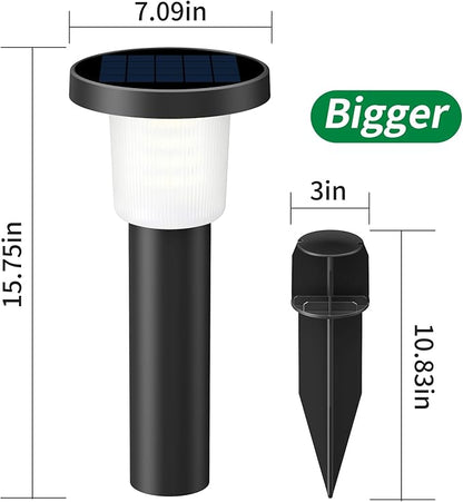 intelamp Solar Garden Lights Outdoor Waterproof, 2 Pack Bright LED Solar Powered Patio Decor Lighting Outside with Remote Control 3 Color Auto On/Off Yard Light for Lawn Pathway Porch Landscape Path