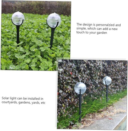 BESPORTBLE 2pcs Solar Powered LED Lawn Lights Colorful Solar Decorative Garden Path Lights Outdoor Courtyard Landscape Lighting with Ground Stake