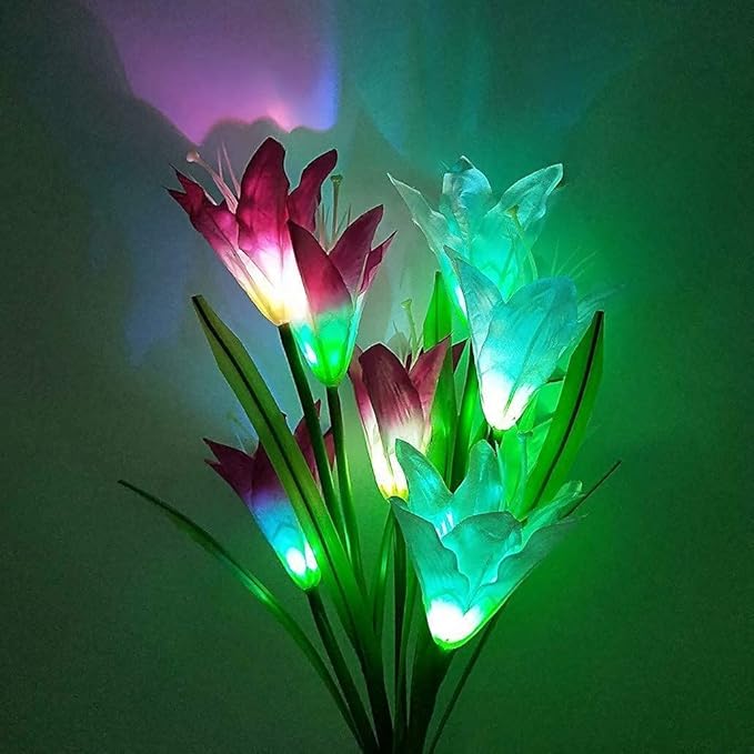 TDA Solar Lily Flower Light Outdoor Garden Decorative Solar Lights Stake Multi-Color Changing LED Solar Light for | Lumora