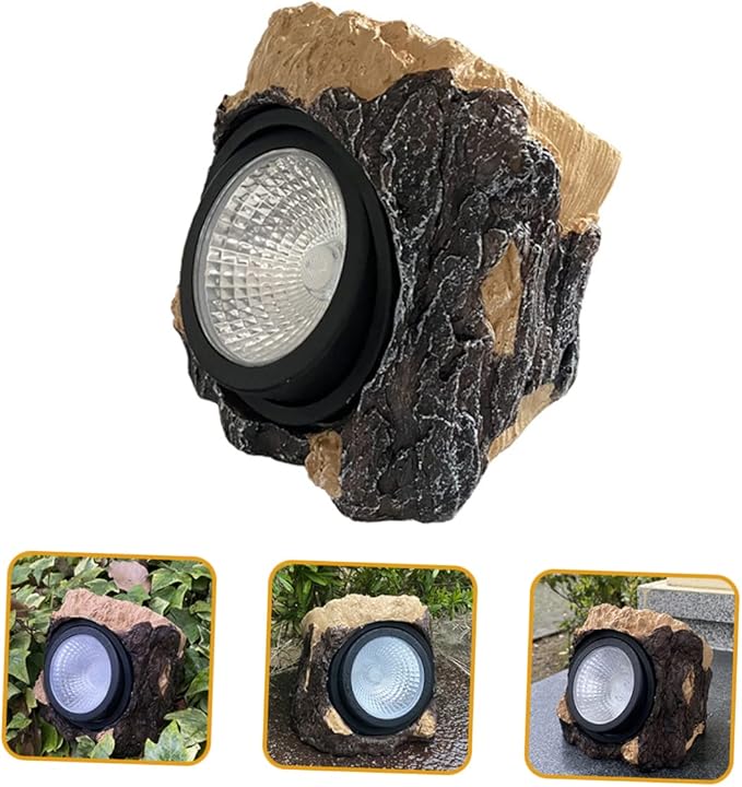 Solar Outdoor Light Simulated Tree Stump Solar Pathway Light Waterproof Garden Decoration 1-Pack for Walkways and Patios