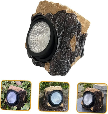 Solar Outdoor Light Simulated Tree Stump Solar Pathway Light Waterproof Garden Decoration 1-Pack for Walkways and Patios