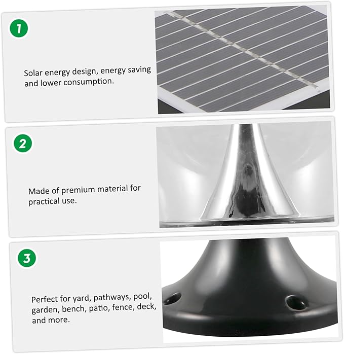 TEHAUX Round Led Solar Lawn Light Energy-Saving Solar Garden Lamp for Pathways Patios and Yards Durable Easy to Install Eco-Friendly Outdoor Lighting