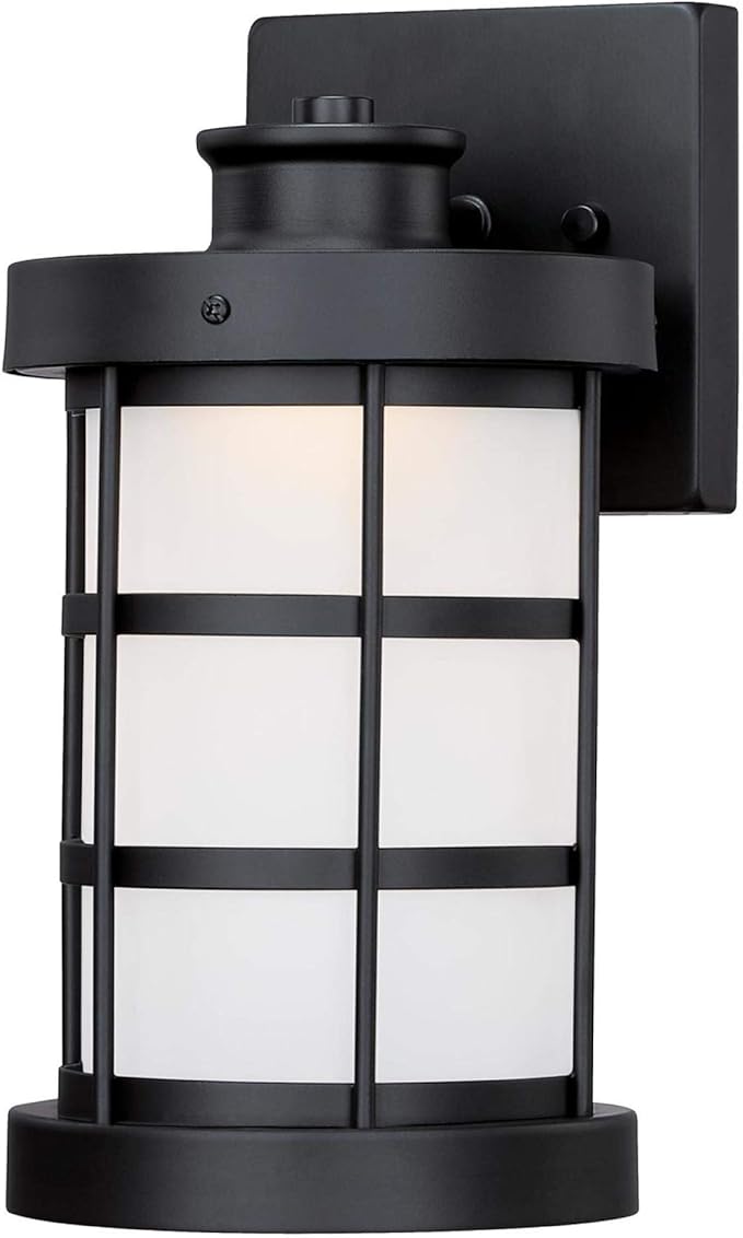 Westinghouse 6579100 Barkley Vintage One-Light Dimmable LED Outdoor Wall Light Sconce Matte Black Finish, Frosted | Lumora