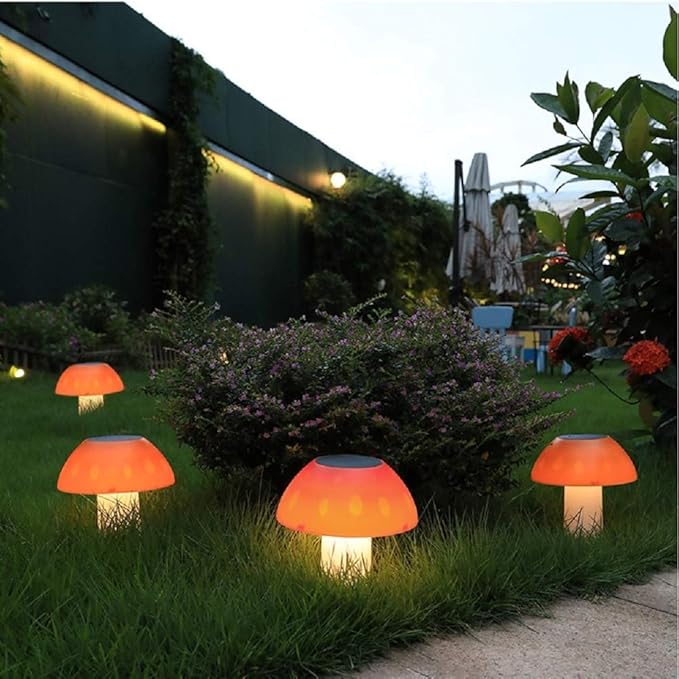 Solar Mushroom Lights Outdoor Ground LED Landscape Lights Light Sensor Light, Waterproof Solar Lights for Garden | Lumora