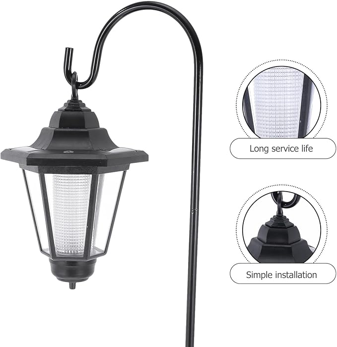 Toyvian Solar Courtyard Lawn Light Hexagonal Vintage Solar Pathway Lamp Waterproof Outdoor Garden Decorative Yellow | Lumora