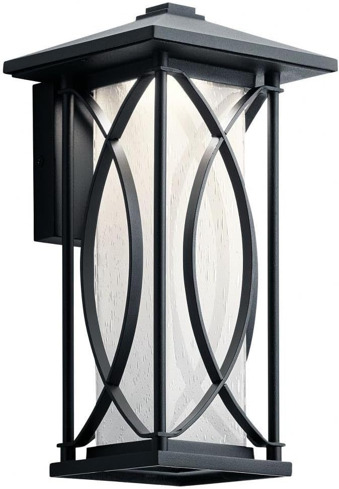Kichler 49973BKTLED Transitional One Light Outdoor Wall Mount from Ashbern Collection in Black Finish
