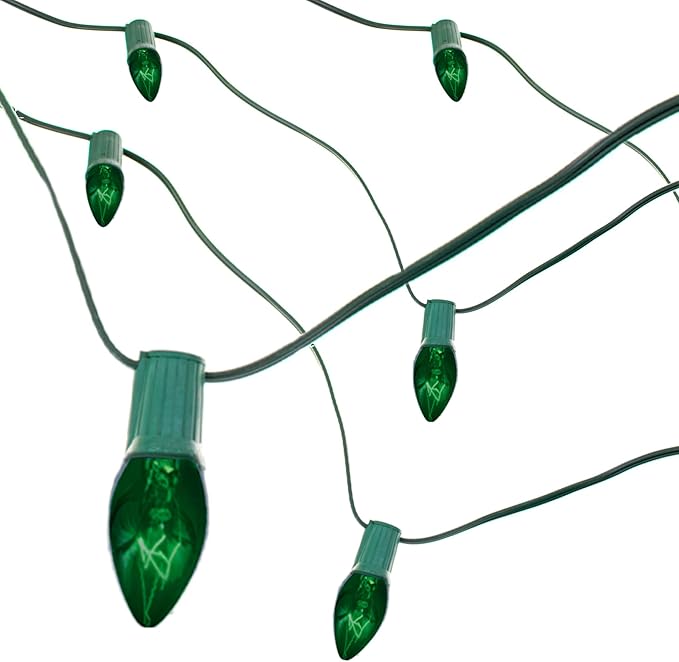 EST. LEE DISPLAY L D 1902 Indoor ＆ Outdoor String Light C9 Glass Christmas Steady Transparent Replacement Bulbs E17 | Lumora