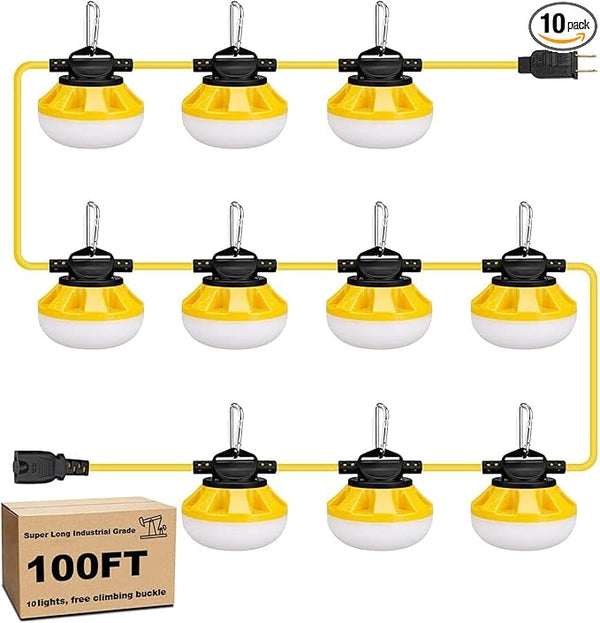 100FT Construction LED String Lights, Industrial Grade Best for Construction Sites, Renovation,Patio, Mine cave | Lumora