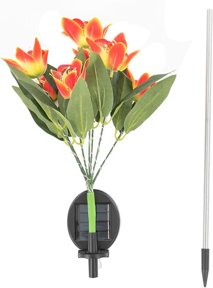 31.5in Solar Lights Outdoor, Solar Garden Lights Solar Swaying Pathway Light IP44 Waterproof 1.2V 600Mah Battery 8-10 Hours Continuous Use One Button to Start Connection Port for Pathways