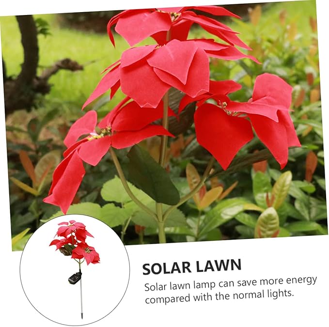 jojofuny 2pcs Solar Christmas Flower Ground Insert Lights Led Decorative Garden Lighting for Outdoor Spaces | Lumora