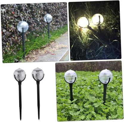 2pcs Solar Energy Garden Lights Outdoor Landscape LED Decorative Lawn Path Lights with Color Changing RGB for Patio Yard Garden Decor