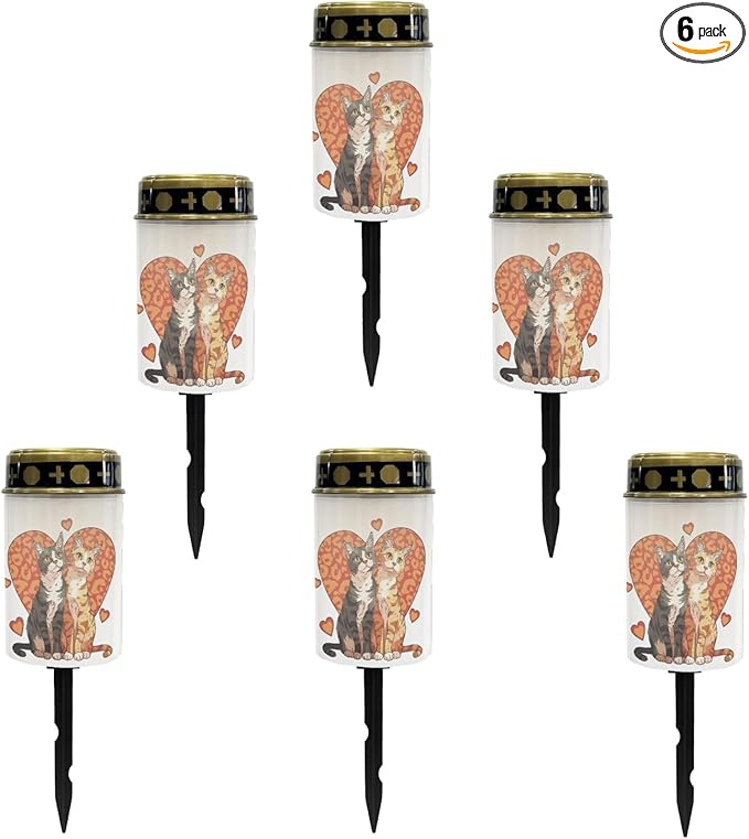 Cat Solar Outdoor Lights,Solar Stake Lights Waterproof Solar Pathway Lights Landscape Lighting Solar Lantern Outdoor Garden Decorations for Yard Patio Tabletop