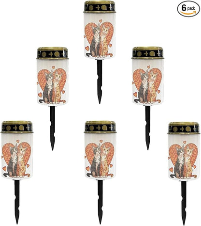 Cat Solar Outdoor Lights,Solar Stake Lights Waterproof Solar Pathway Lights Landscape Lighting Solar Lantern Outdoor Garden Decorations for Yard Patio Tabletop