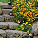 Pure Garden LED Solar Rock Lights, Brown, Set of 4 - Outdoor Path Light | Lumora