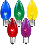 Novelty Lights Multi Twinkle Incandescent Christmas String Lights - Retro Traditional C9 Indoor/Outdoor Light Set | Lumora