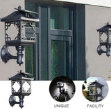 Solar LED Outdoor Wall Lantern Waterproof Matte Black Porch Light Yard Wall Sconce for Garden Garage Doorway | Lumora