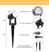 APONUO Metal Outdoor Solar Landscape Lights Solar Lights Outdoor Waterproof Solar Landscape Spotlight for Yard | Lumora