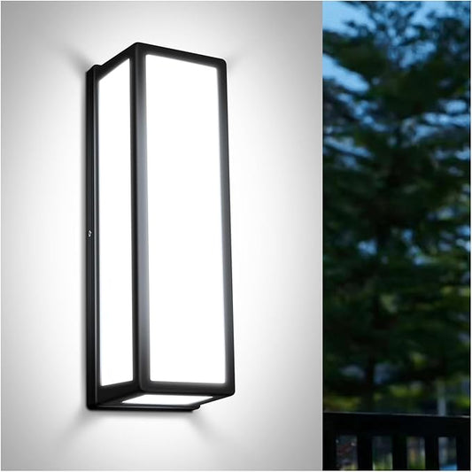 30Watt Modern Outdoor Wall Lights, 2000 Lumen IP65 Waterproof Exterior Porch Light, 6000K Daylight Anti-Rust Wall Mount Outdoor Flood Lighting for House, Front Porch, Patio, Garage