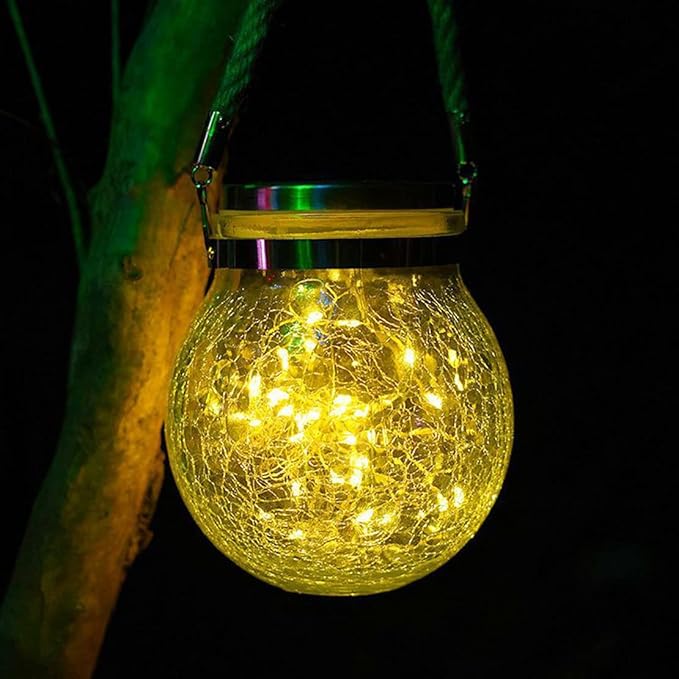 Ulalaza 2PCS Garden Solar Lights Warm Color LED Flower Stake Light Decorative Landscape Lawn Yard Outdoor Lights Lamp Body Diameter 11mm/4.3inch Height 14cm/5.5inch