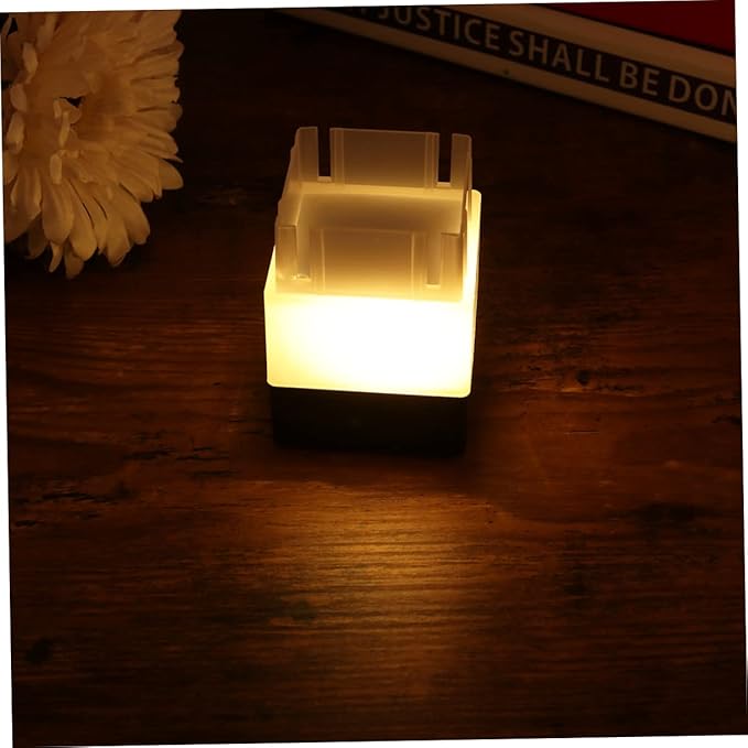 DOITOOL 4pcs Solar Fence Light Warm White Led Corridor Garden Lamp Outdoor Landscape Lighting for Courtyards and Patios Automatic Night Activation