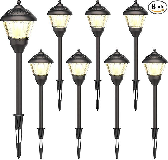 GOODSMANN Pathway Lights 1.5W LED 8PK Outdoor Low Voltage Landscape Lighting Kits 100Lumen Hardwired Path Lights | Lumora