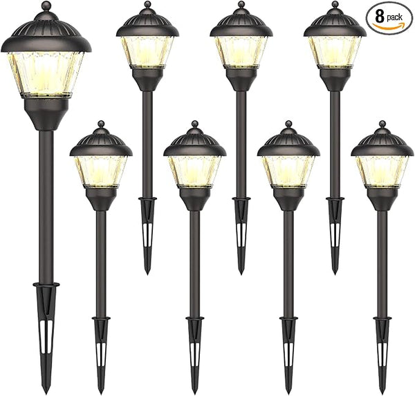 GOODSMANN Pathway Lights 1.5W LED 8PK Outdoor Low Voltage Landscape Lighting Kits 100Lumen Hardwired Path Lights | Lumora
