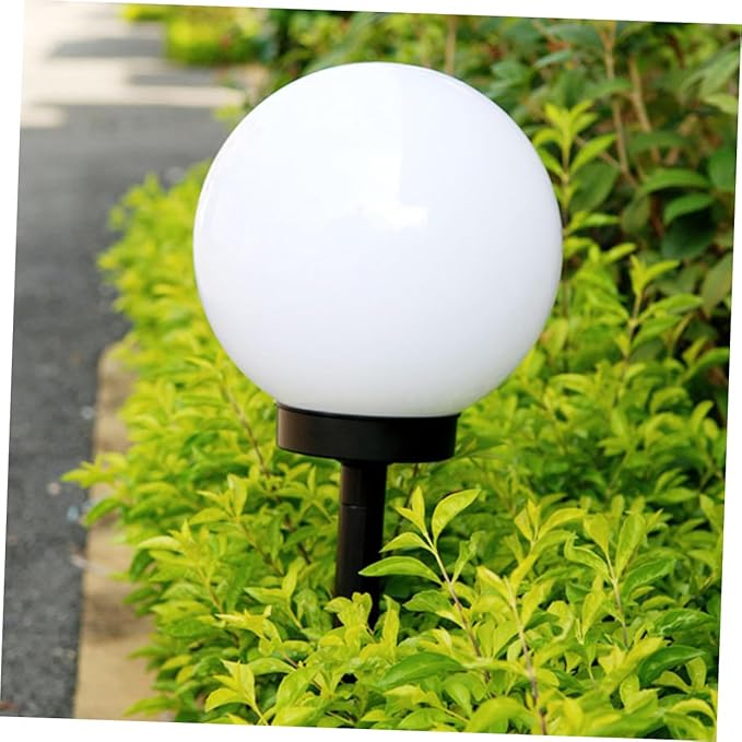 Uonlytech Solar Lights Outdoor 4PCS Outdoor Solar Lawn Light for Garden, Round Pathway Lamp Solar Landscape Light for Lawn Patio Walkway Driveway (White Light) Outdoor Decor