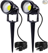 SUNVIE Outdoor Landscape LED Lighting 12W Waterproof Graden Lights COB Led Spotlights with Spiked Stand for Lawn | Lumora