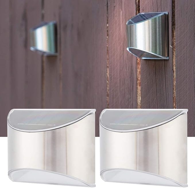 Restokki Solar Deck Lights, Solar Lights for Fence, Stainless Steel Solar Fence Security - Outdoor Path Light | Lumora
