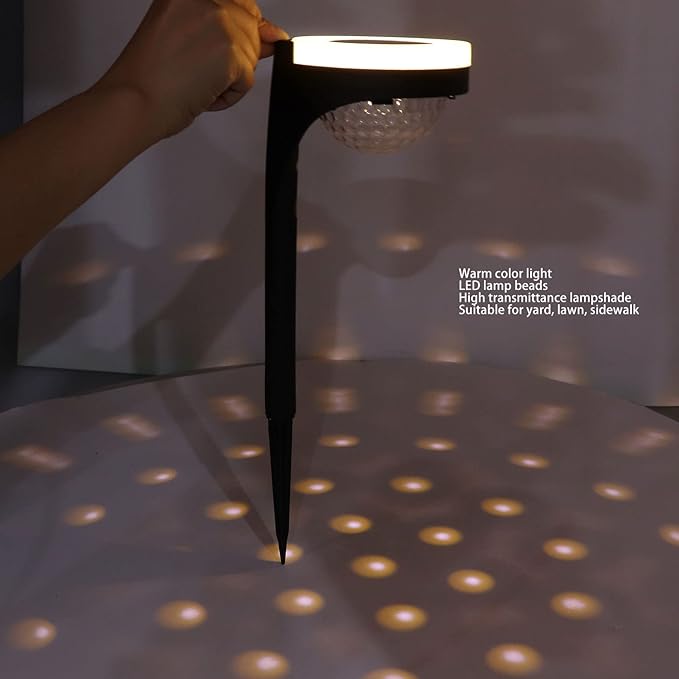 Outdoor Solar Pathway Light, Waterproof PP Material, Warm Color, Easy Installation, No Rusting - Continuous Lighting, Decorative Yard and Garden Solution for Outdoor Spaces