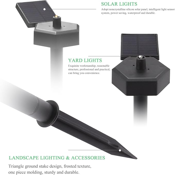 Solar Ground Plug Garden Decoration Accessory for Solar Pathway Lights, Ip55 Waterproof LED Landscape Lighting | Lumora