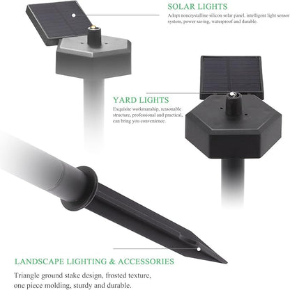 Solar Garden Path Lights Waterproof LED Yard Landscape Lighting with Solar Panel for Outdoor Patio Lawn Decoration