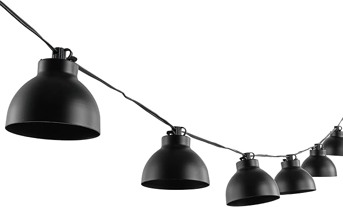 SAFAVIEH Lighting Collection Claudie Black 10-Foot LED Outdoor String Lights | Lumora