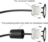 Recessed LED Deck Lights Kits with Protecting Shell,20Pack Φ1.18 IP67 Waterproof 12V Low Voltage Embedded Step | Lumora