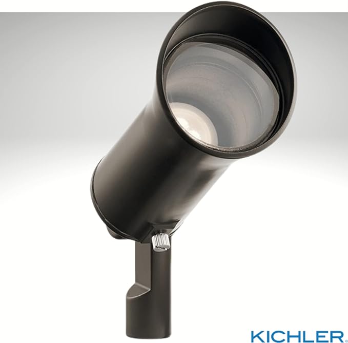Kichler Landscape 28311 Showscape 3 Watt Olde Bronze MR11 LED Low Voltage Hardwired - Outdoor Security Flood Light | Lumora