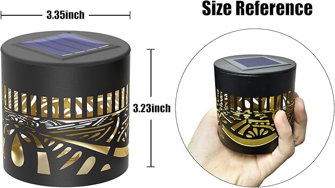 2 Pack Solar Fence Lights Metal Solar Powered Outdoor Wall Deck Lights Lotus Theme Waterproof Fence Light for | Lumora