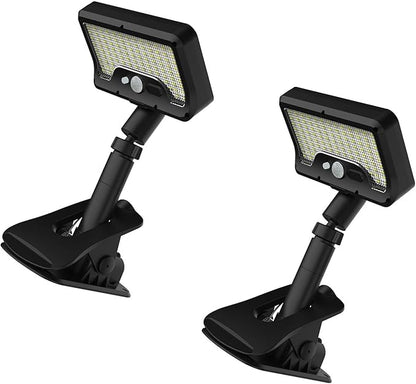 Outdoor Solar Clamp Lights 2 Pack with 3 Modes Rechargeable Design for Camping Garden Pathway Outdoor Solar Lights