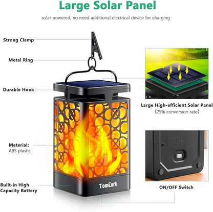 TomCare Solar Lights Upgraded Lantern With Pathway Lights