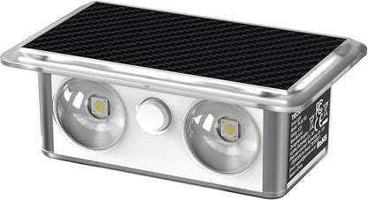 TECKNET Solar Outdoor Up Down Lights, 8 Modes RGB Color Changing Wall Sconces with 35% High Conversion Solar Panel, IP66 Waterproof Dual-Lens LED Decorative Lights for Garden, Fence, Patio (1 Pack)