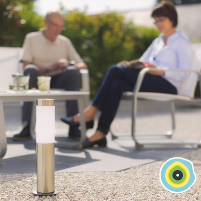 GARD & ROCK - Solar Path Light Made of Stainless Steel - 3xSMD LEDs - Mobile lamp Light Feature - Quick Fixation System - Energy-Saving, Without Electrical Connection - Light up Your Garden!